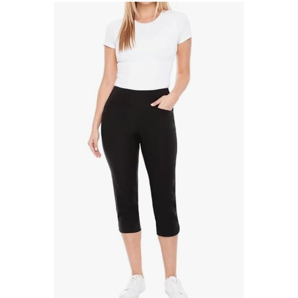 S.C. & CO. Women's Tummy Control Pull-on Capri